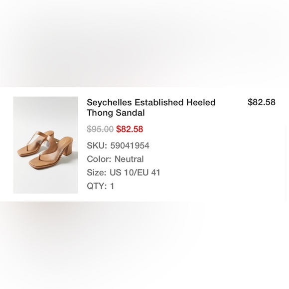 Seychelles Neutral Heeled Thong Sandals - Picture 8 of 8